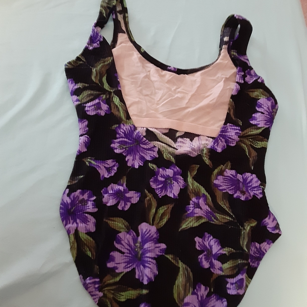 Purple floral swimsuit - Picture 2 of 2
